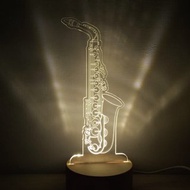 WD 原木夜燈 - 薩克斯風 管樂 / 音樂 / 夜燈 / MUSIC