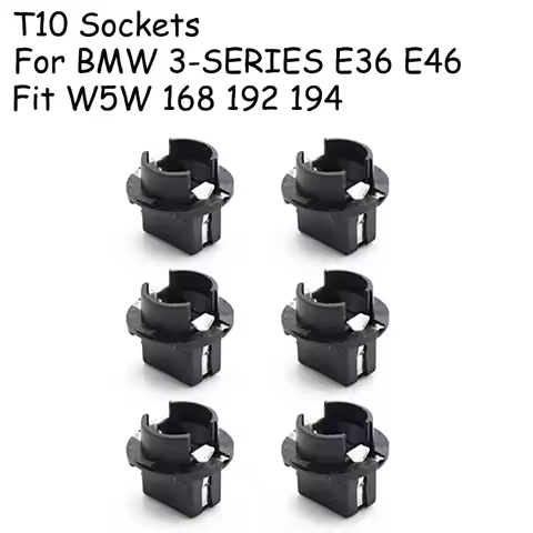6/9/12Pcs For BMW 3-SERIES E36 E46 Fit W5W 168 192 194 Instrument Panel Lights T10 Twist Lock Plug a