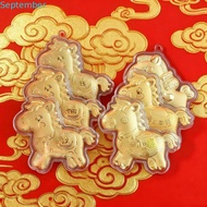 SEPTEMBER Golden Horse Accessories, Creative Year of Horse Gold Pony Keychain Accessories, Ornament 