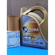 BMW E46,E49,E60 (M52, M54, M56 ENGINE) OIL FILTER 11427512300+KOYOMA 5W40 FULLY SYNTHETIC ENGINE OIL