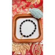 Food Jewelry Shop-Black Agate Small Fresh Bracelet With Copper Plated Material Accessories (a0001)