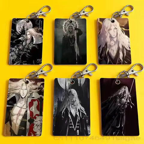 Game C-Castlevania Alucard Badge Holder Keychain For Bank Business Work Card Holder Student Card Pro