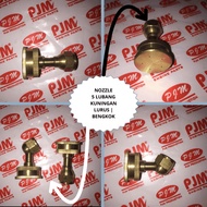 MATA MESIN NOZZLE SPRAYER NOZZLE BRASS SPRAYER NOZZLE 5 EYES 5 HOLE 5 HOLES STRAIGHT BEND MODEL ELEC