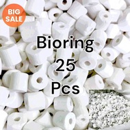 Bioring contents 25 pcs ceramic/ Ring bioring/ filter media/ koi filter media/ aquarium filter media