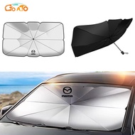 GTIOATO Car Sun Shade Foldable Car Sunshade Umbrella Car Parasol Auto Accessories Interior For Mazda 3 323 CX8 CX9 CX7 MX5 BT50 Mazda 6 2 5 CX3 CX5 RX8 RX7 CX30