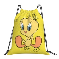 Disneys Tweety Bird Canvas drawstring bag fitness casual bag fashion drawstring shoulder bag