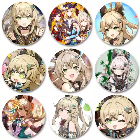 32/44/58mm Anime Game Genshin Impact Kirara Round Brooch Cartoon Badge for Backpack Hat Jewelry Acce