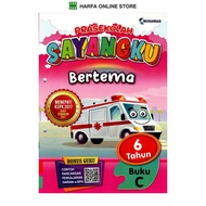 Buku Latihan Prasekolah Sayangku Bertema 6 Tahun  Buku C