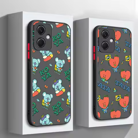 Cute B-BT21s Case for Xiaomi Redmi Note 14 13 10S 11 12 Pro Plus 11T 11S 12S 10 8 9 Pro Max Back Cov