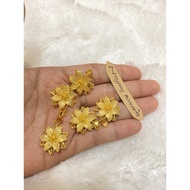 MAWAR 24k gold plated rose pendant / color similar to 24k gold