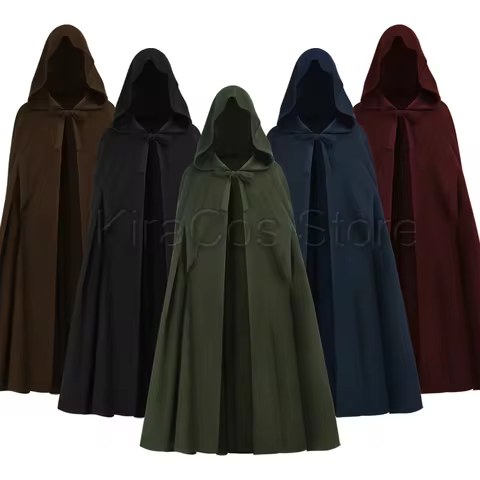 Medieval Cape Fall/winter Woolen Fabric Cloak Men and Women hobbit Elf Cosplay Cloak Halloween Costu