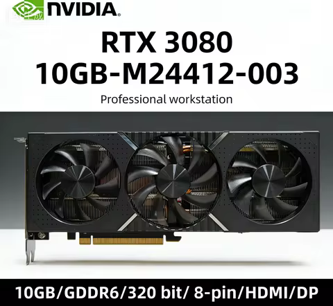 NVIDIA RTX 3080 GPU M24412-003 10GB GDDR6X 320 bit Gaming graphics card Support PCI-E 4.0 HDMI DP 8-