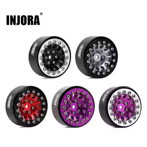 INJORA 1.3" Aluminium Beadlock Wheels for 1/24 1/18 RC Crawler (W1311)