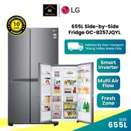 LG 655L Side by Side Inverter Fridge Refrigerator GC-B257JQYL Peti Ais Peti Sejuk 冰箱