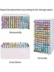 1入組藝術標記儲物架,可容納120枝標記,水彩標記筆色彩鉛筆組織器,桌面整理收納架,適用於家庭學校辦公室,適用於農曆新年和禮物裝飾