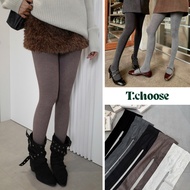 5-color plain fleece tights, TCHOOSE warm thick winter tights