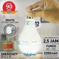 Hannochs GENIUS Bohlam Lampu LED EMERGENCY Ajaib 12 Watt Super Terang AC/DC Nyala Otomatis Hemat Ene