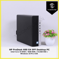 HP ProDesk 600 G4 SFF Intel Core i5-8500 3.0Ghz 8GB RAM 512GB M.2 SSD Refurbished Desktop PC