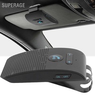 Superage Car Bluetooth Speakerphone Wireless Sun Visor Receiver Adapter Handsfree MP3 Speaker with Back ClipTH