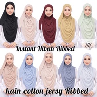 BORONG - INSTANT SHAWL COTTON RIBBED JERSEY (1 MUKA)