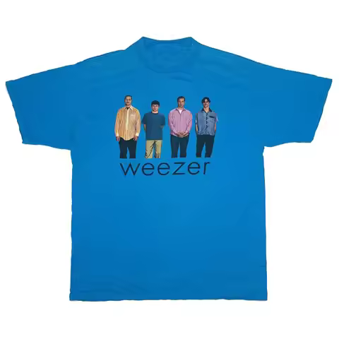 Hot Weezer's Alternative Rock Band - Simple and Elegant American Vintage Short-sleeved T-shirt with 