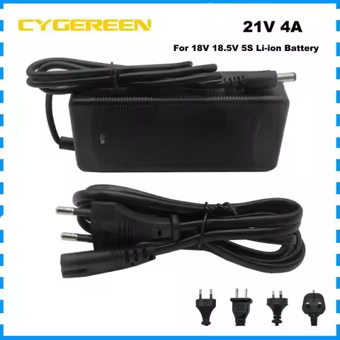 21V 4A Lithium Battery Fast Charger 18V 18.5V 5A DC Connector For 5S 18 Volt Li ion Vacuum cleaner C