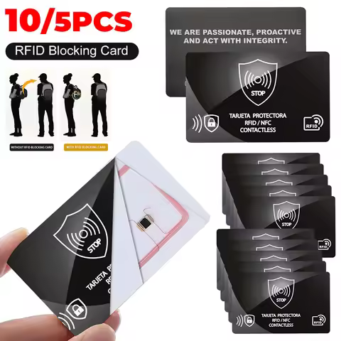 5/10PCS RFID Blocking Card Anti-theft Portable NFC Signal Blocking Debit Credit Card Passport Protec
