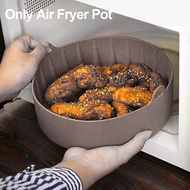 หม้อซิลิโคนหม้อทอด Air Fryer กลมที่ใช้ซ้ำได้,เสื่อหม้อทอด Air Fryer,ตะกร้าใส่ไก่ทอด,ถาดพิซซ่าสำหรับอบในเตา,อุปกรณ์ทอดหม้อทอด Air Fryer,16ซม.,19ซม