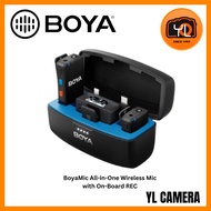 BOYA BoyaMic All-in-One Wireless Microphone with On-Board REC. 8GB Memory For 15 Hours Recording
