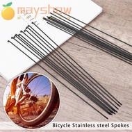 MAYSHOW 10pcs Bicycle Spokes Outdoor Stainless Steel With Nipples Bicycles Spokes Wires