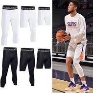 Taiwan Ready Stock Basketball Cropped Leggings Sports Equipment Pants Training Fitness White High El