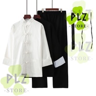 Tang Suit Men's Traditional Martial Arts Attire - Cotton-Linen Blend Bruce Lee Style