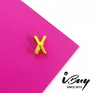 IBUY 916 Gold X Alphabet Charm 0.83G 22K (916)