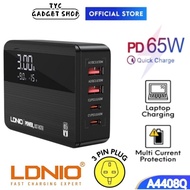LDNIO A4808Q 65W Super Fast Charging Desktop Charger 2USB-A & 2USB-C Output Ports for Notebook Phone