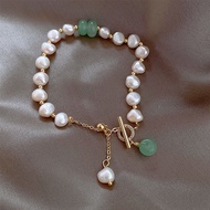 Simple Irregular Imitation Pearl Bracelet Safe Buckle Bracelet ins Temperament Girlfriends Sisters H