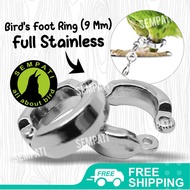 SEMPATI Ring Borgol Ring Kaki Burung 9 Mm 9mm Gelang Cincin Stainless Steel Import Training Latih Me