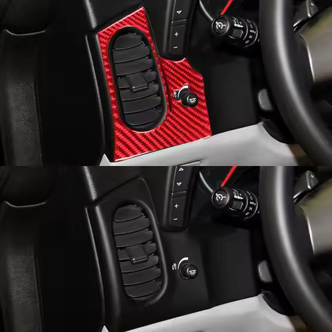 For Chevrolet 05-07 Corvette C6 interior modified carbon fiber vent panel decorative sticker car dec