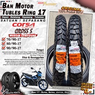 Ban Motor  CORSA CROSS S Ring 17 Tubeless Ban Tubles Depan Belakang Motor Bebek Vixion Moge Ring 17