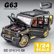 LEO 1:24 Benz G63 Sound & light effect 4 doors can be opened diecast Alloy car model toys for boys t