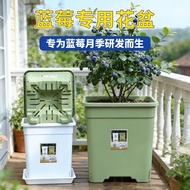 蓝莓专用盆大口径透气控根盆蓝莓盆月季铁线莲果树盆阳台青山方盆7.28 Blueberry-specific large-diameter breathable root-control pot, bl