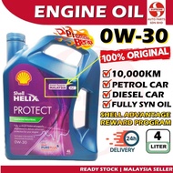 S2U Original Shell Helix Protect 0W30 Turbo Engine Oil Fully Synthetic SN PLUS Volkswagen Minyak Hit