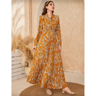 1 piece Women floral maxi dress