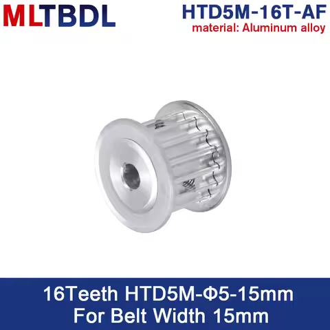 HTD5M 16T Timing Belt Pulley 5/6/6.35/7/8/10/12/14/15mm Bore Gear Pulley 16Teeth 5M16T 15mm Width Tr