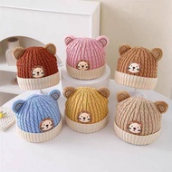 Children's Hat Wool With Folded Edges Lion Pattern Head Circumference 42–48 Cm. Winter 5 –2 Years Ol