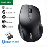 UGREEN Wireless Mouse Bluetooth 5.0 Ergonomic 4000 DPI 6 Mute Buttons For MacBook Tablet Laptop PC