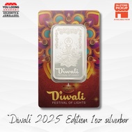 Youloong PAMP Diwali- Lakshimi  & Rangoli 2025 Edition design 1ounce /1oz silver bar 999.9 pure silv
