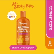 Zesty Paws Pure Wild Alaskan Omega + Salmon Oil for Cats and Dogs Skin Health [Omega-3 Fatty Acids w