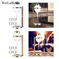 WeiLaiKeQi Glasses Sake Set Cold Sake Chilled Server Cups Clear Sake Pot Dispenser for Barware Party