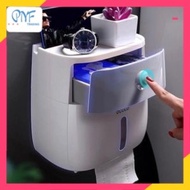 Ecoco Double Layer Toilet Paper Holder Kotak Tisu Toilet Waterproof Tissue Box Wall Mounted Toilet R