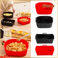 ROWANSG Silicone Air Fryer Liners, Reusable for 4-7 QT Oven Liner, Air Fryer Accessories Black Red w